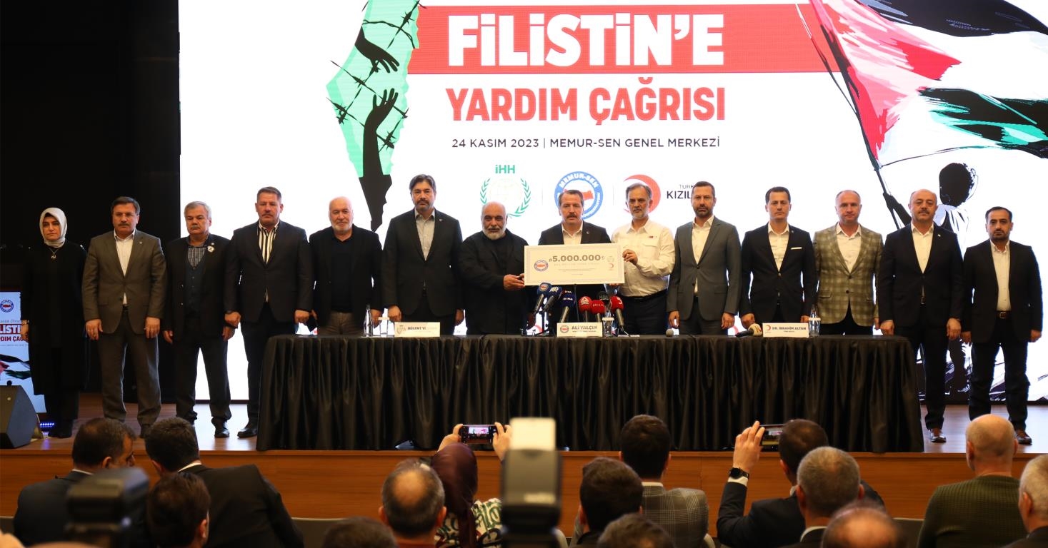 Memur-Sen, Kızılay ve İHH’dan Filistin’e Destek Kampanyası