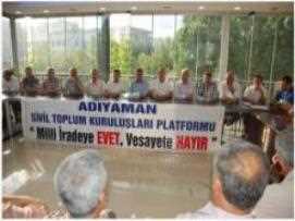  Adıyaman'da 67 STK'lı Türkiye’nin istikrarına “Evet” dedi.