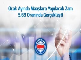 Ocak Ayında Maaşlara Yapılacak Zam 5,69 Oranında Gerçekleşti