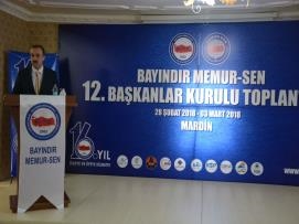 Bayındır Memur-Sen 12. Başkanlar Kurulu Mardin de Yapıldı