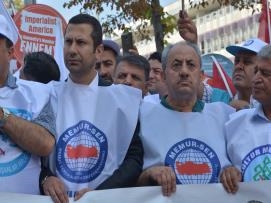 Memur-Sen ABD'nin Hukuksuz Yaptırım Kararını ABD Büyükelçiliği Önünde Protesto Etti