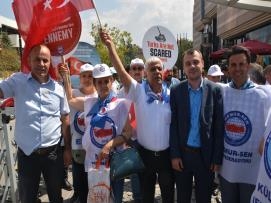 Memur-Sen ABD'nin Hukuksuz Yaptırım Kararını ABD Büyükelçiliği Önünde Protesto Etti