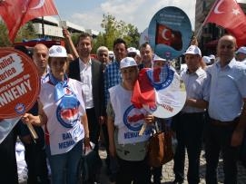 Memur-Sen ABD'nin Hukuksuz Yaptırım Kararını ABD Büyükelçiliği Önünde Protesto Etti