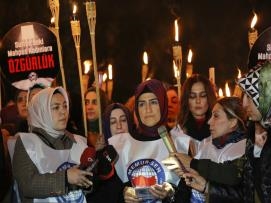 Memur-Sen Dünya Kadınlar Gününde Suriyeli Mahpus Kadınlar İçin Yürüdü