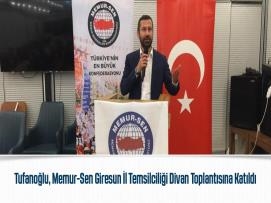 Genel Başkanımız Tufanoğlu, Memur-Sen Giresun İl Temsilciliği Divan Toplantısına Katıldı