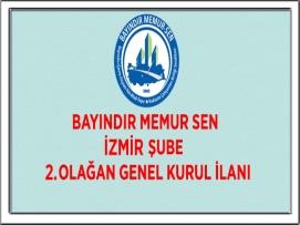 Bayındır Memur-Sen İzmir Şube 2. Olağan Genel Kurul İlanı