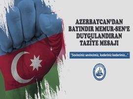 Azerbaycan'dan Bayındır Memur-Sen'e Duygulandıran Taziye Mesajı