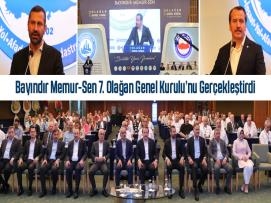 Bayındır Memur-Sen 7. Olağan Genel Kurulu’nu Gerçekleştirdi