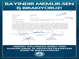 İŞ BIRAKIYORUZ!