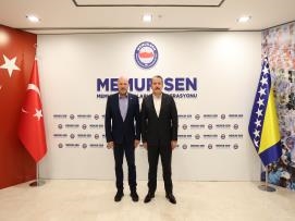 SSSBiH Başkanı Kurtović Memur-Sen’i Ziyaret Etti