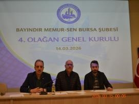 Bayındır Memur-Sen Bursa Şubesi 4. Olağan Genel Kurulu Gerçekleştirildi