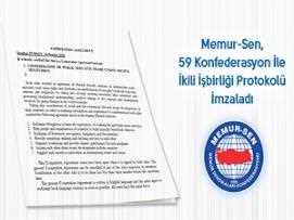 Memur-Sen, 59 Konfederasyon İle İkili İşbirliği Protokolü İmzaladı